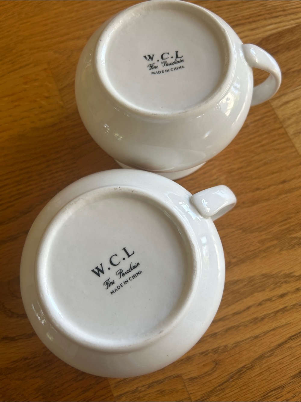 1980s Vintages porcelain Soup mugs-Set of 2 - Picture 5 of 7